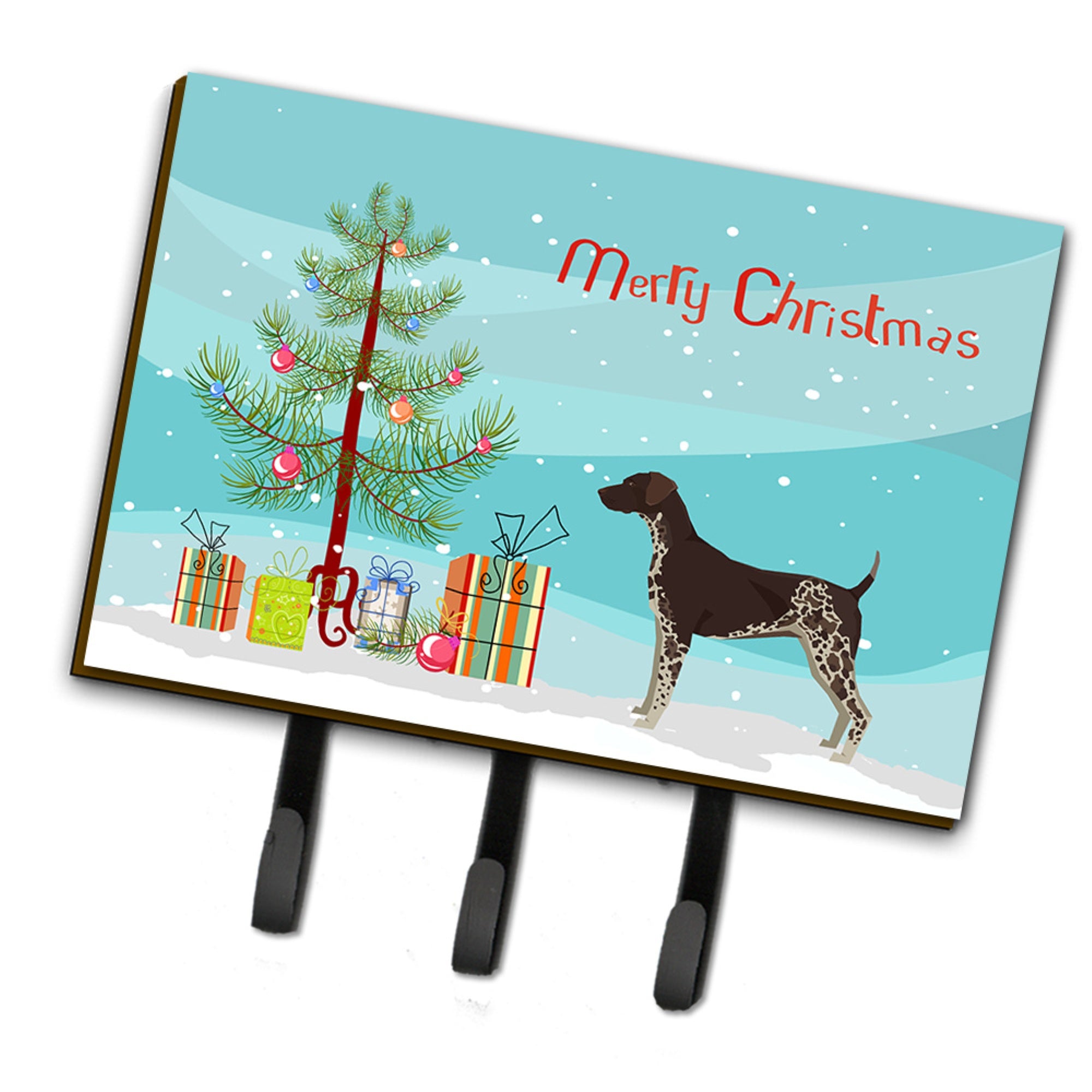 Caroline'S Treasures German Shorthaired Pointer Christmas Tree Leash Or Key Holder Hooks, Multicolor